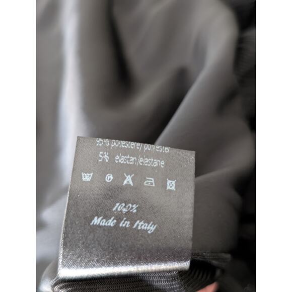 Feleppa Silver Mini Dress IT 38 US XS Tie Waist Metallic Italian Party Cocktail - Picture 9 of 9